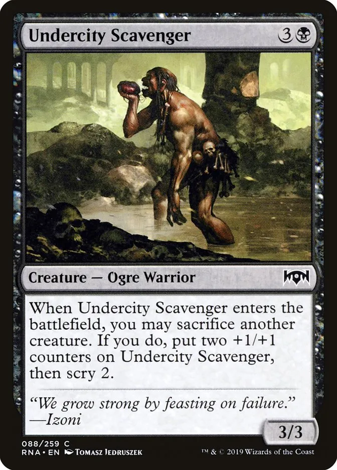 2019 Ravnica Allegiance Undercity Scavenger #88 common card image
