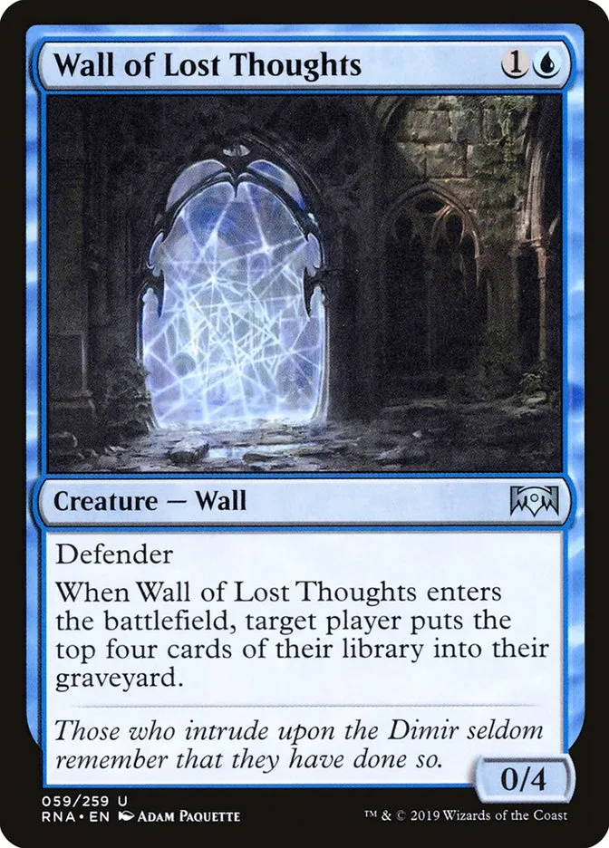 2019 Ravnica Allegiance Wall of Lost Thoughts #59 uncommon card image