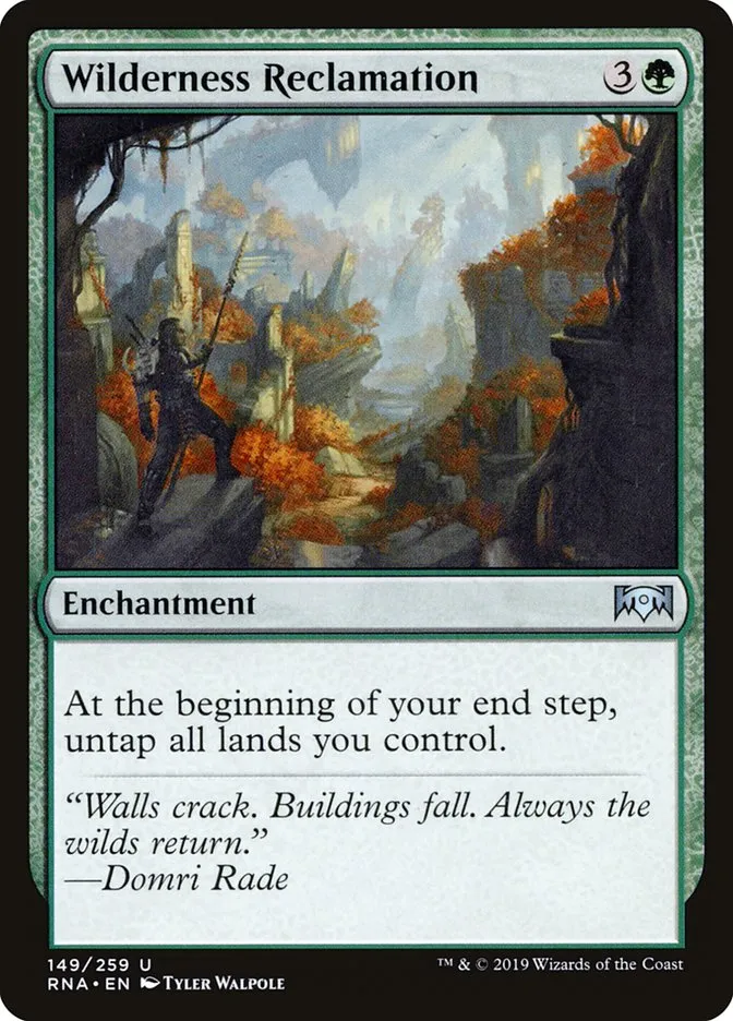 2019 Ravnica Allegiance Wilderness Reclamation uncommon #149 uncommon card image