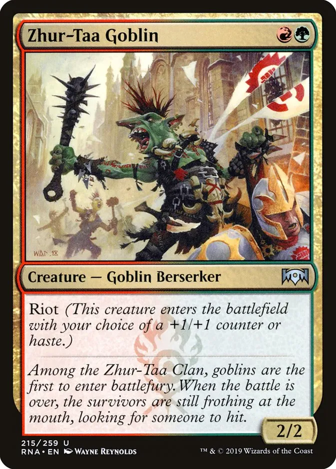 2019 Ravnica Allegiance Zhur-Taa Goblin #215 uncommon card image