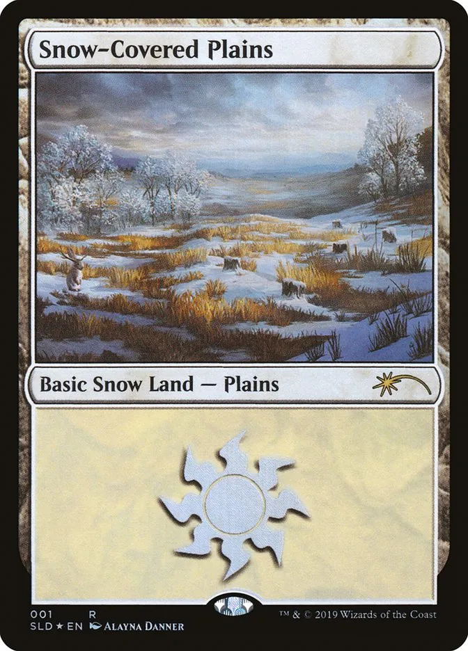 2019 Secret Lair Drop Snow-Covered Plains rare #1 rare card image