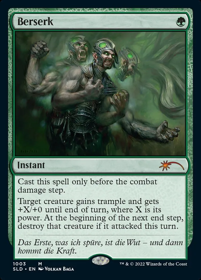 2019 Secret Lair Drop Berserk mythic #1003 mythic card image