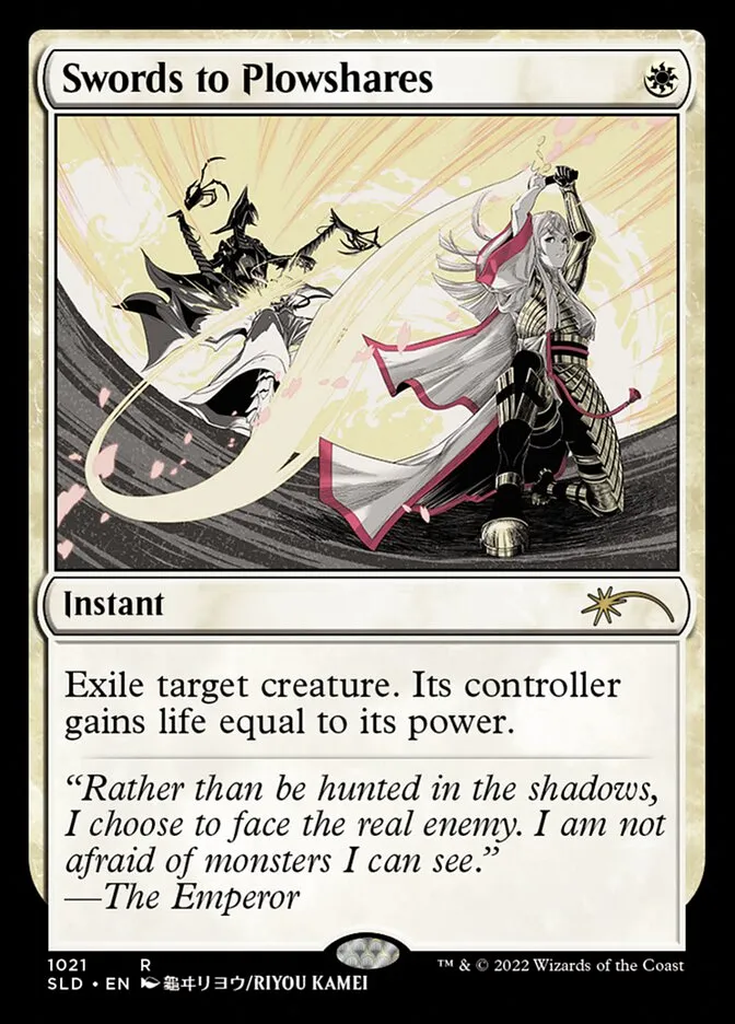 2019 Secret Lair Drop Swords to Plowshares [Foil] rare #1021 rare card image