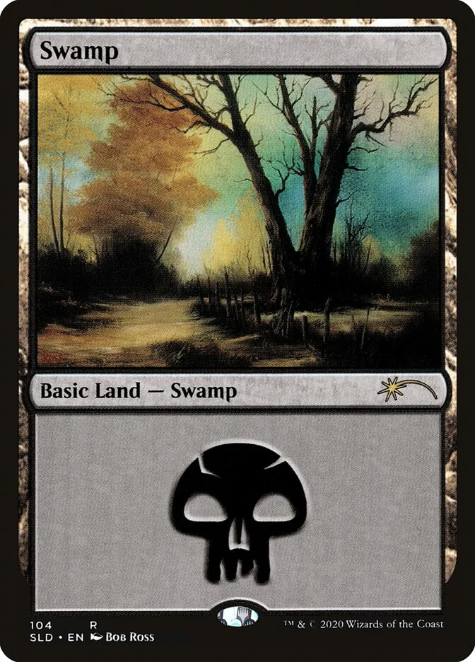 2019 Secret Lair Drop Swamp [Foil] rare #104 rare card image