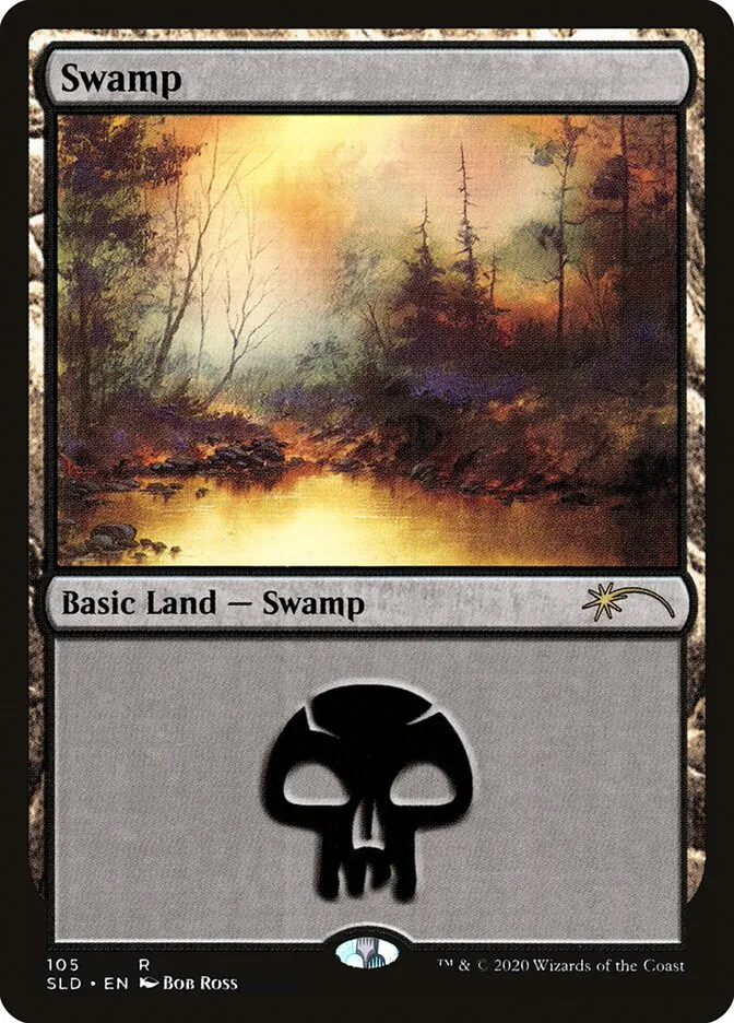 2019 Secret Lair Drop Swamp [Foil] rare #105 rare card image
