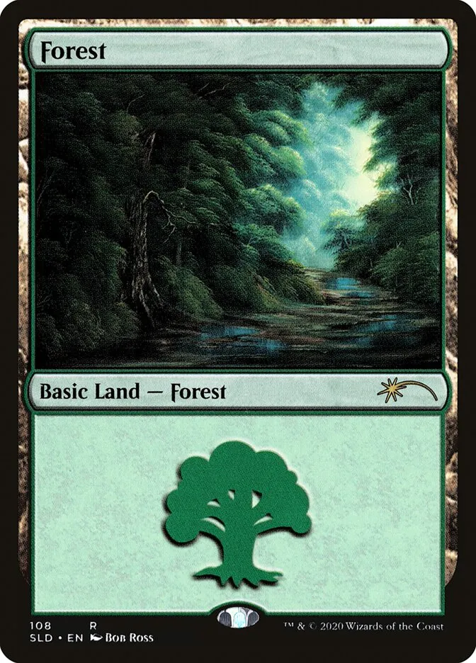 2019 Secret Lair Drop Forest [Foil] rare #108 rare card image