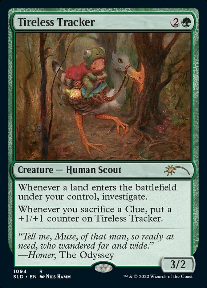2019 Secret Lair Drop Tireless Tracker #1094 rare card image