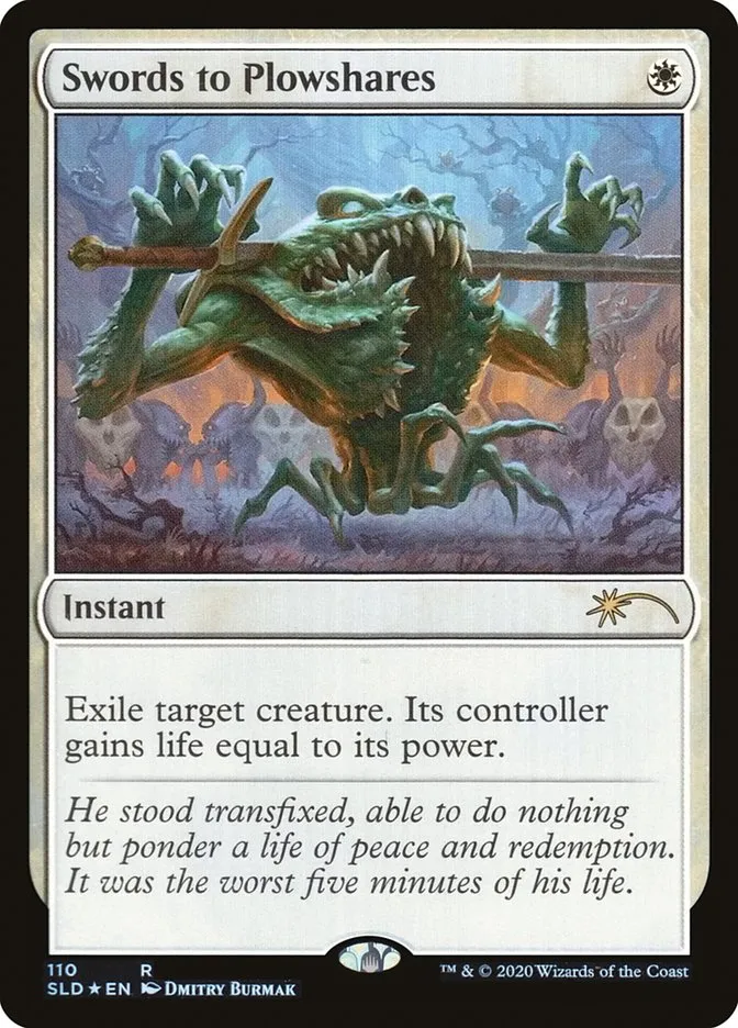 2019 Secret Lair Drop Swords to Plowshares [Foil] rare #110 rare card image