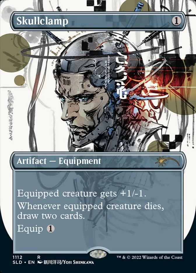 2019 Secret Lair Drop Skullclamp [Borderless] rare #1112 rare card image