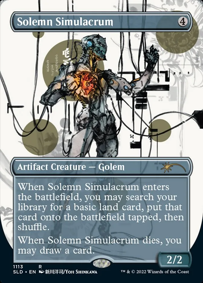 2019 Secret Lair Drop Solemn Simulacrum #1113 rare card image
