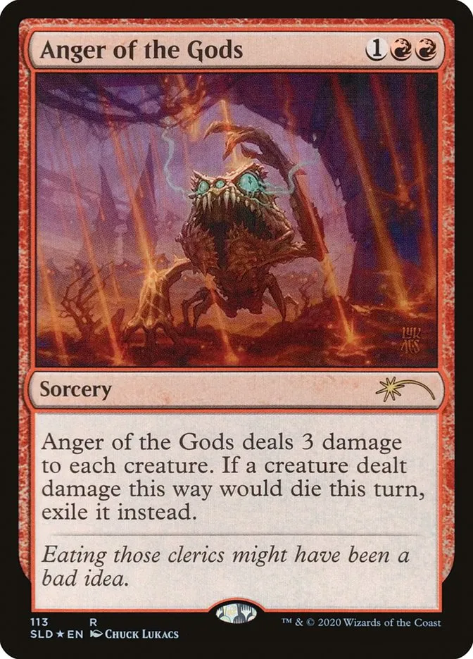 2019 Secret Lair Drop Anger of the Gods #113 rare card image
