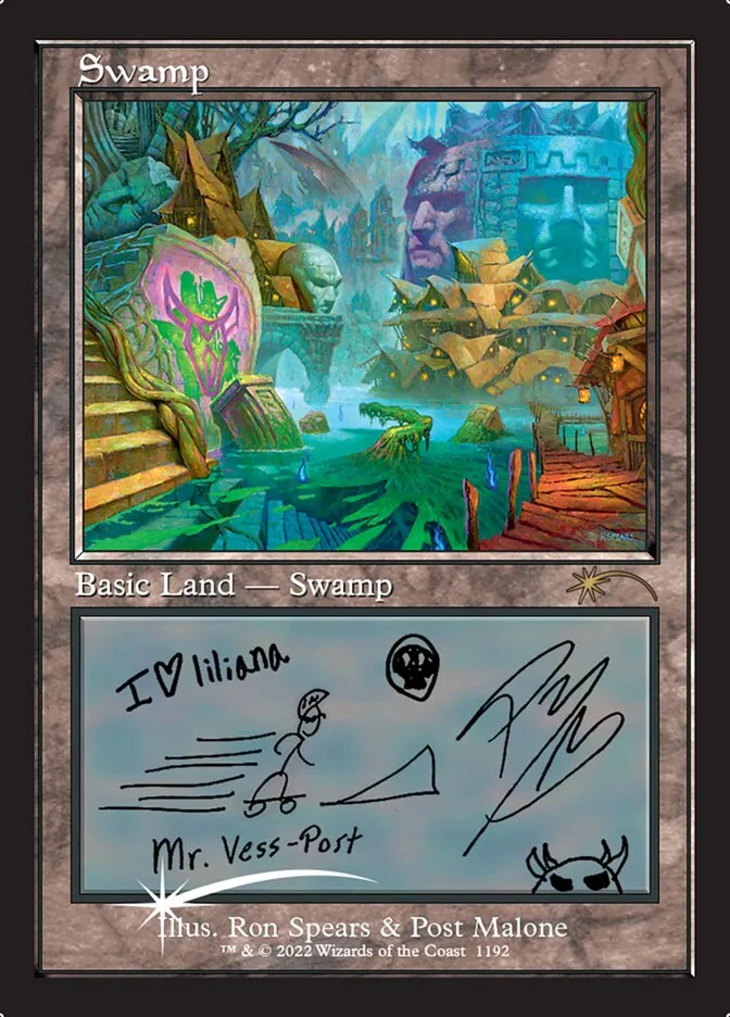 2019 Secret Lair Drop Swamp [Foil] rare #1192 rare card image