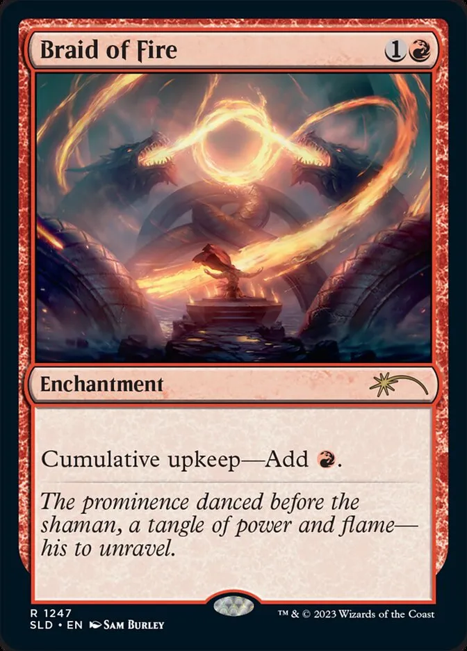 2019 Secret Lair Drop Braid of Fire #1247 rare card image