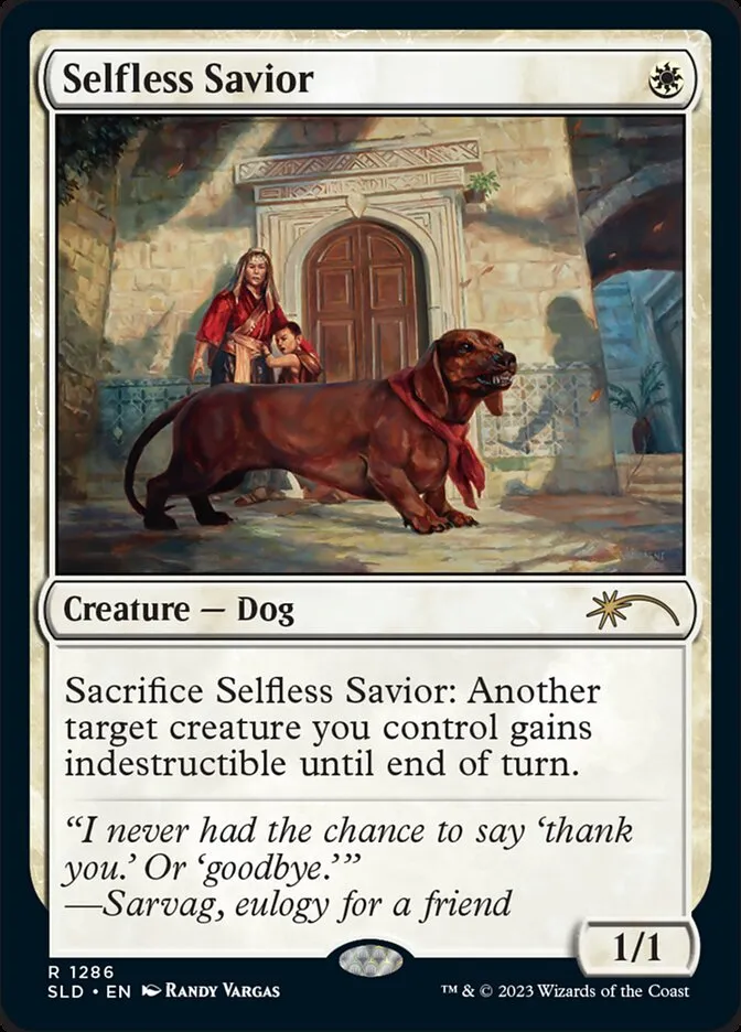 2019 Secret Lair Drop Selfless Savior #1286 rare card image