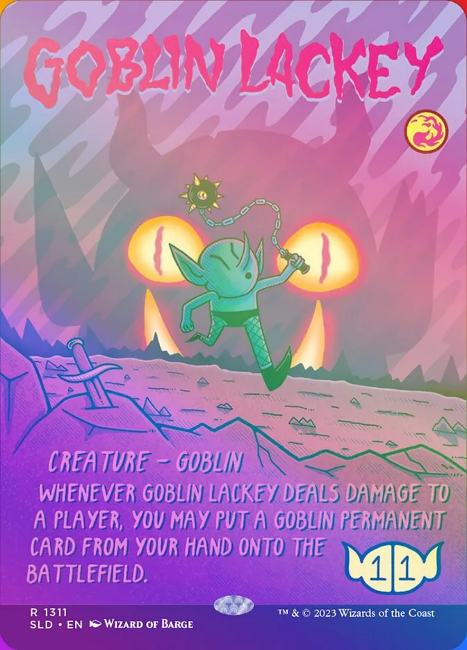 2019 Secret Lair Drop Goblin Lackey #1311★ rare card image