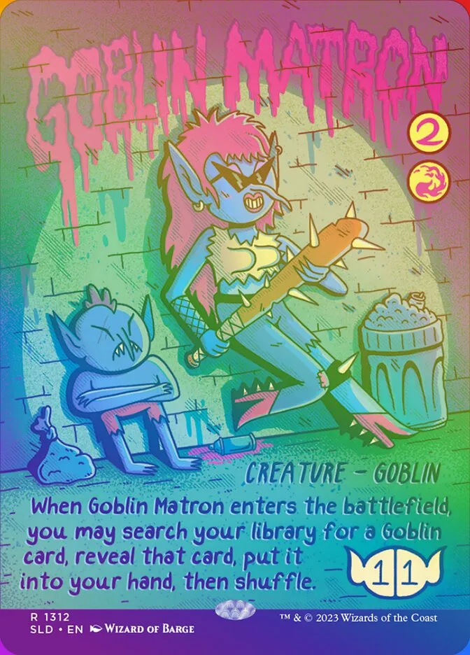 2019 Secret Lair Drop Goblin Matron #1312★ rare card image