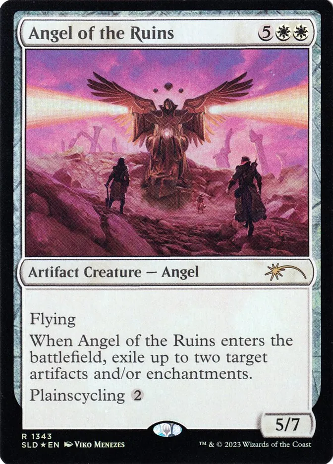 2019 Secret Lair Drop Angel of the Ruins #1343 rare card image
