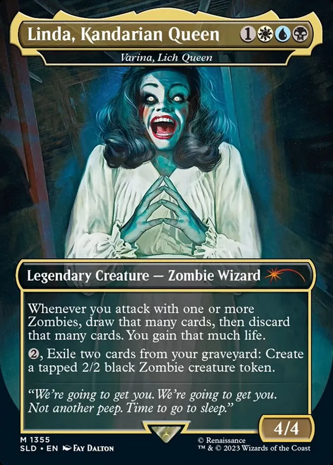 2019 Secret Lair Drop Varina, Lich Queen #1355 mythic card image
