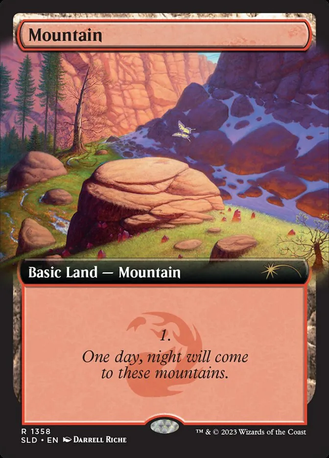 2019 Secret Lair Drop Mountain #1358 rare card image