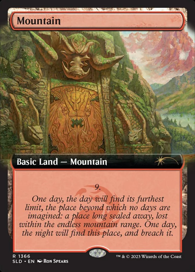 2019 Secret Lair Drop Mountain #1366 rare card image