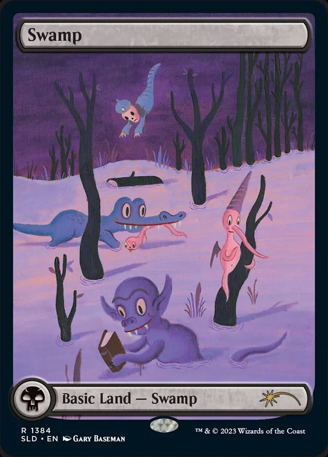 2019 Secret Lair Drop Swamp #1384 rare card image