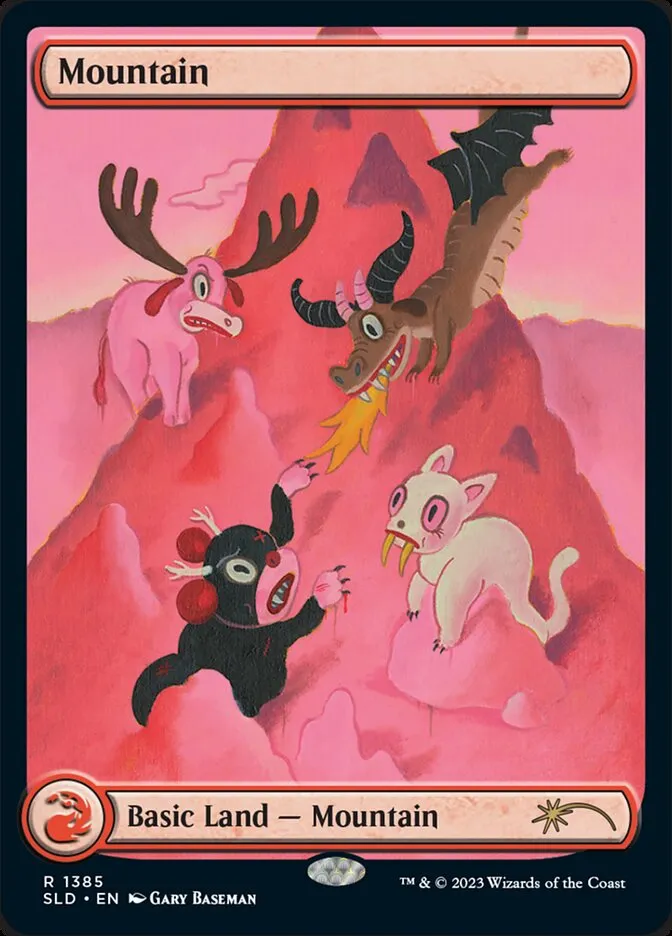 2019 Secret Lair Drop Mountain [Foil] rare #1385 rare card image