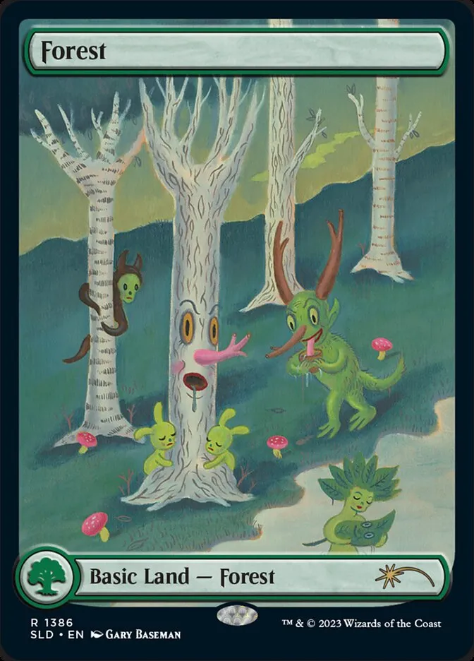 2019 Secret Lair Drop Forest [Foil] rare #1386 rare card image