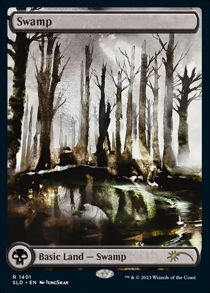 2019 Secret Lair Drop Swamp #1401 rare card image