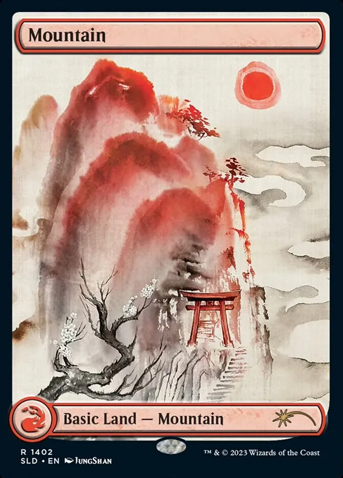 2019 Secret Lair Drop Mountain [Foil] rare #1402 rare card image