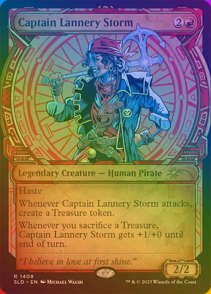 2019 Secret Lair Drop Captain Lannery Storm #1409★ rare card image