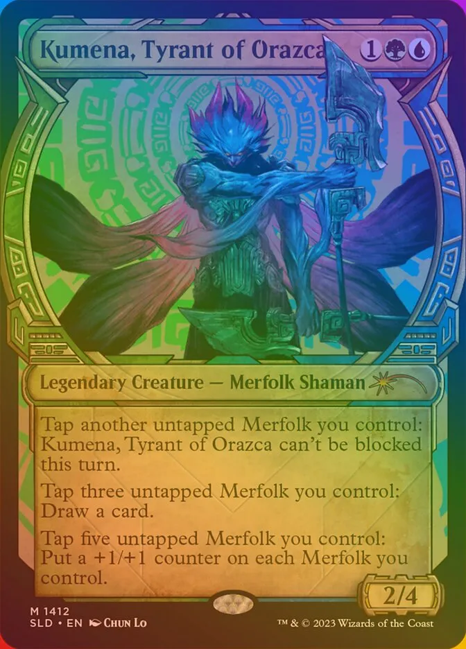2019 Secret Lair Drop Kumena, Tyrant of Orazca #1412★ mythic card image