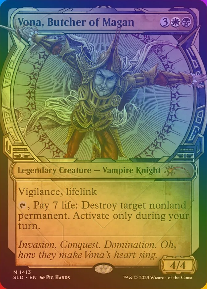 2019 Secret Lair Drop Vona, Butcher of Magan #1413★ mythic card image