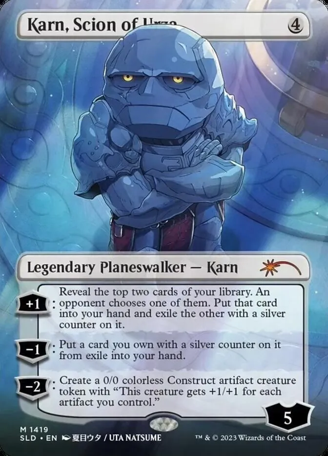 2019 Secret Lair Drop Karn, Scion of Urza #1419★ mythic card image
