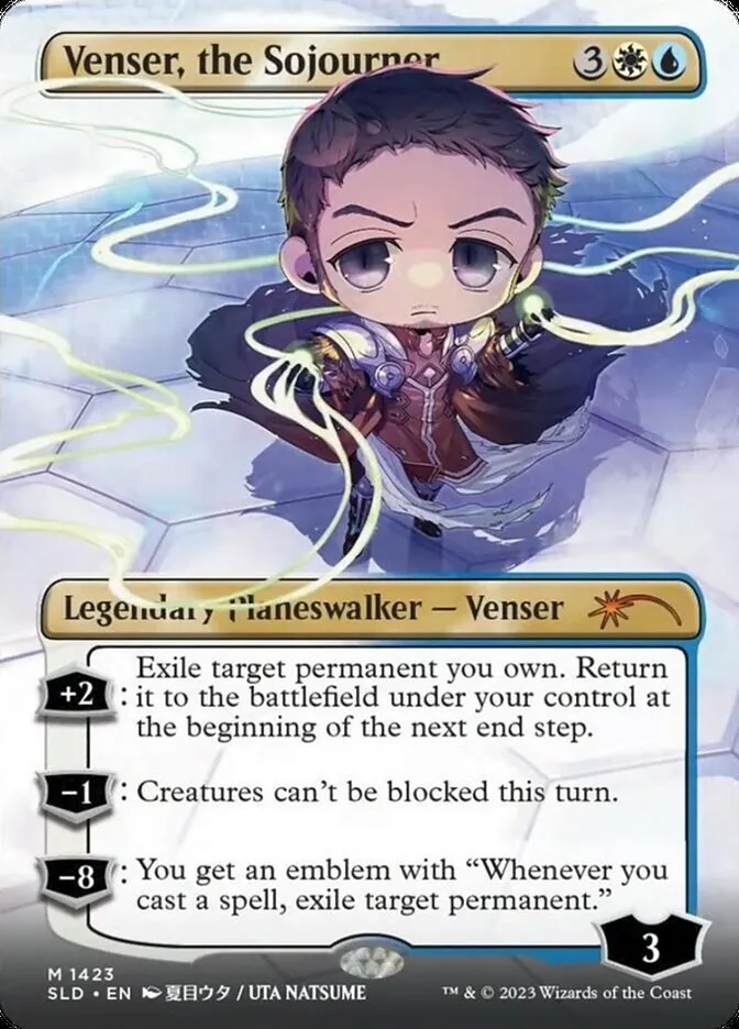 2019 Secret Lair Drop Venser, the Sojourner #1423★ mythic card image