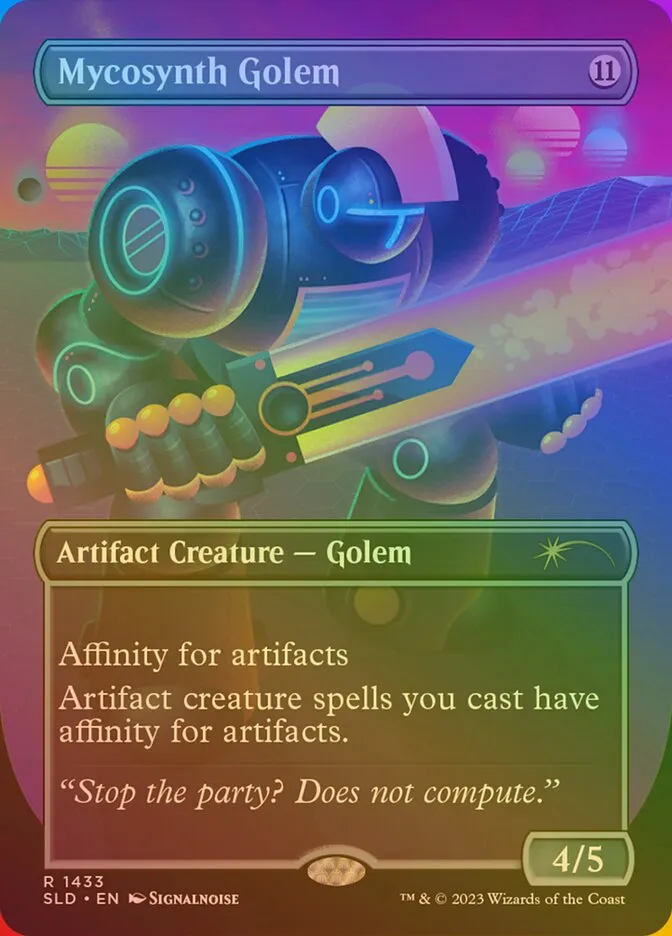 2019 Secret Lair Drop Mycosynth Golem #1433★ rare card image