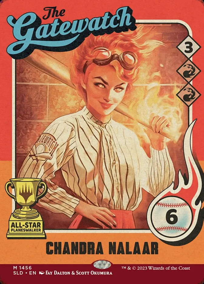 2019 Secret Lair Drop Chandra Nalaar // Chandra Nalaar [Foil] mythic #1456 mythic card image