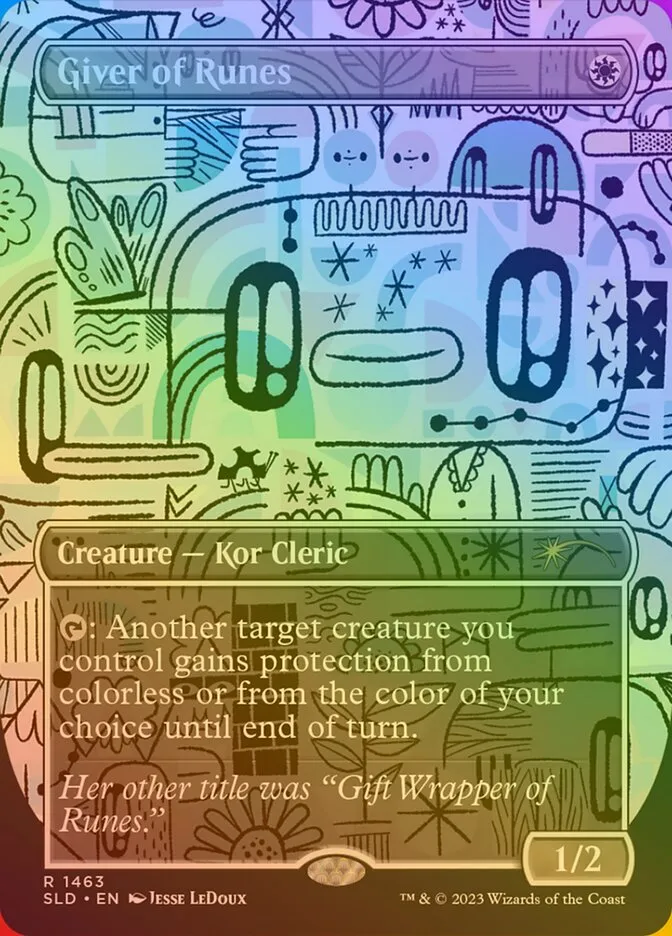 2019 Secret Lair Drop Giver of Runes #1463★ rare card image