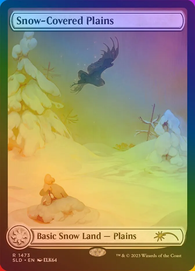 2019 Secret Lair Drop Snow-Covered Plains #1473★ rare card image