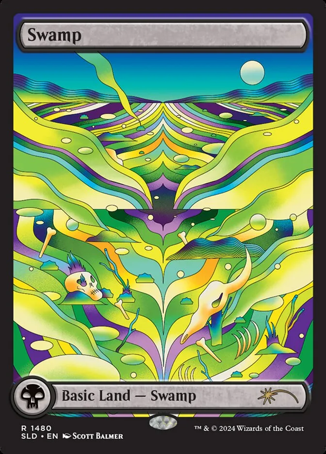 2019 Secret Lair Drop Swamp #1480 rare card image