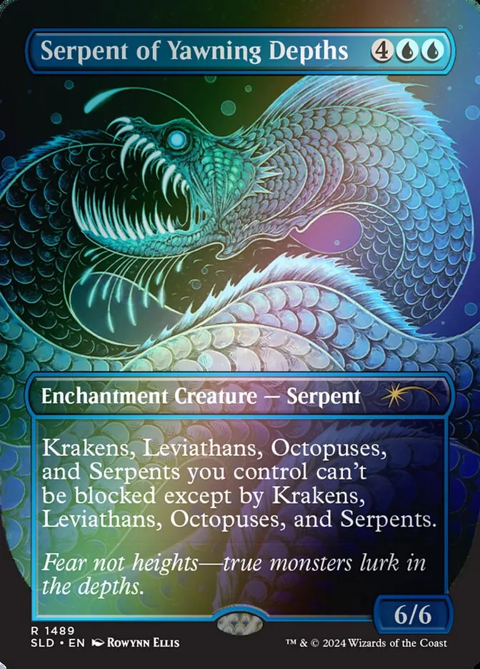2019 Secret Lair Drop Serpent of Yawning Depths #1489★ rare card image