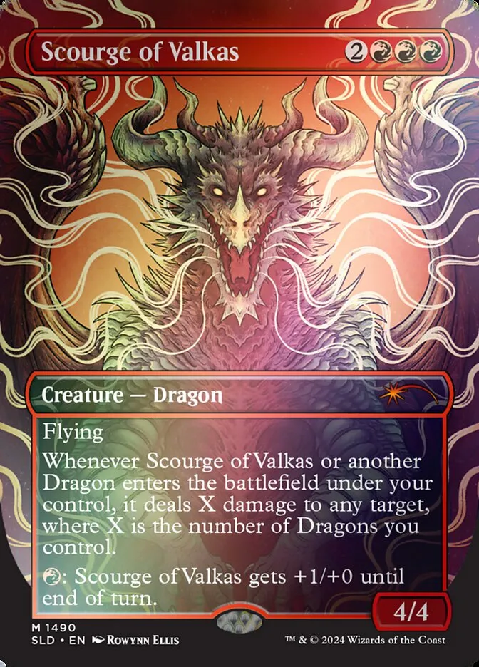 2019 Secret Lair Drop Scourge of Valkas #1490★ mythic card image