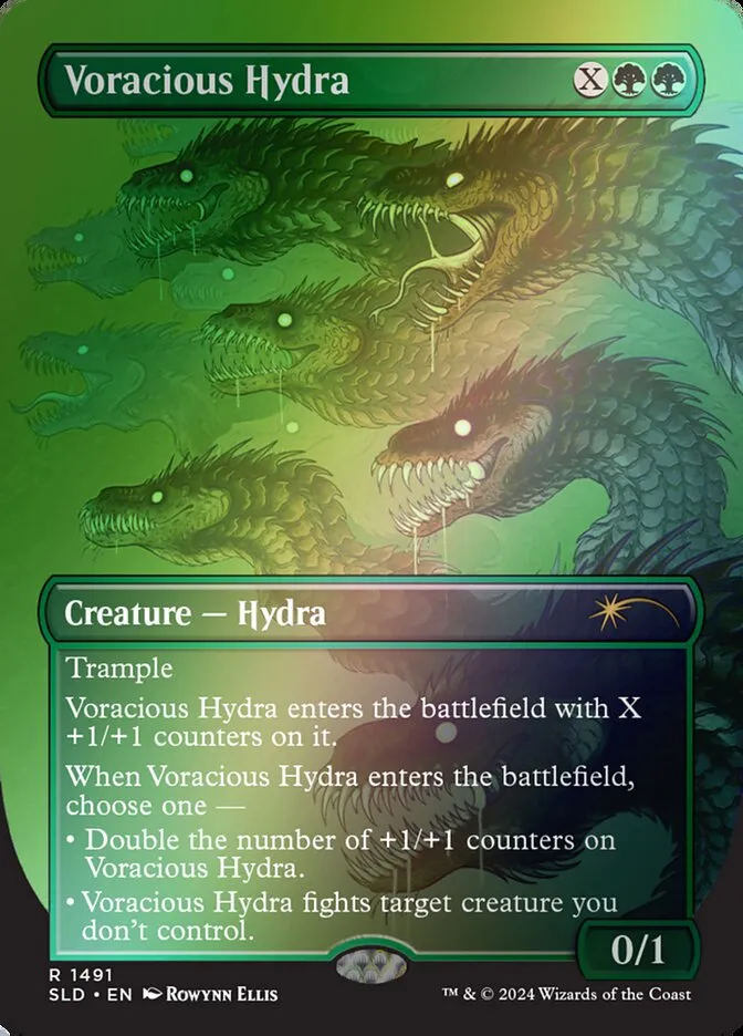 2019 Secret Lair Drop Voracious Hydra #1491★ rare card image