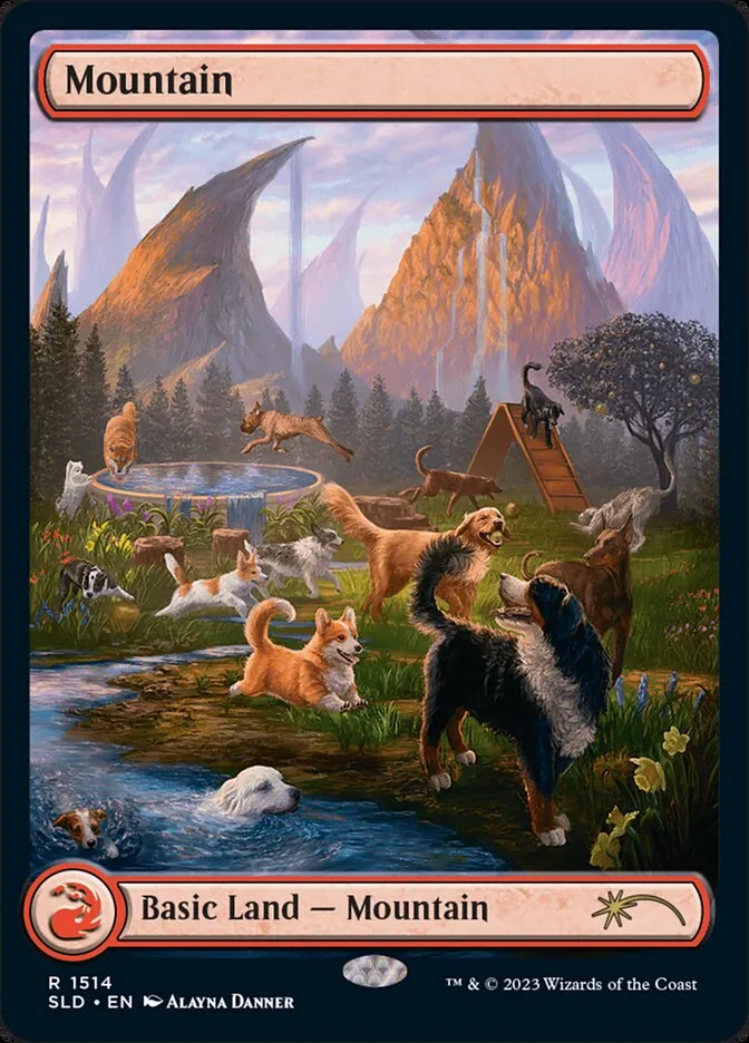 2019 Secret Lair Drop Mountain #1514 rare card image