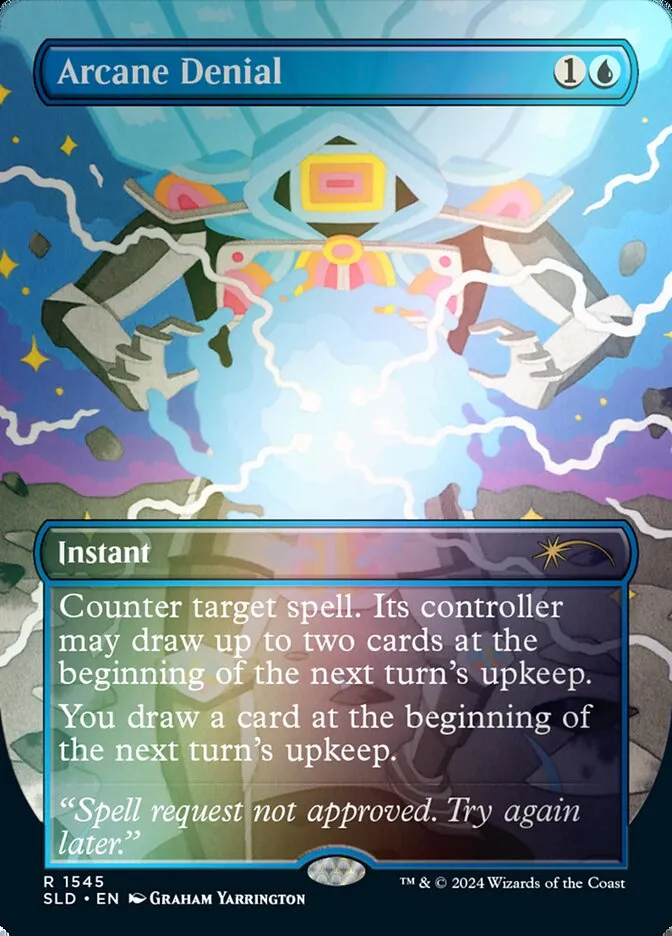 2019 Secret Lair Drop Arcane Denial #1545★ rare card image