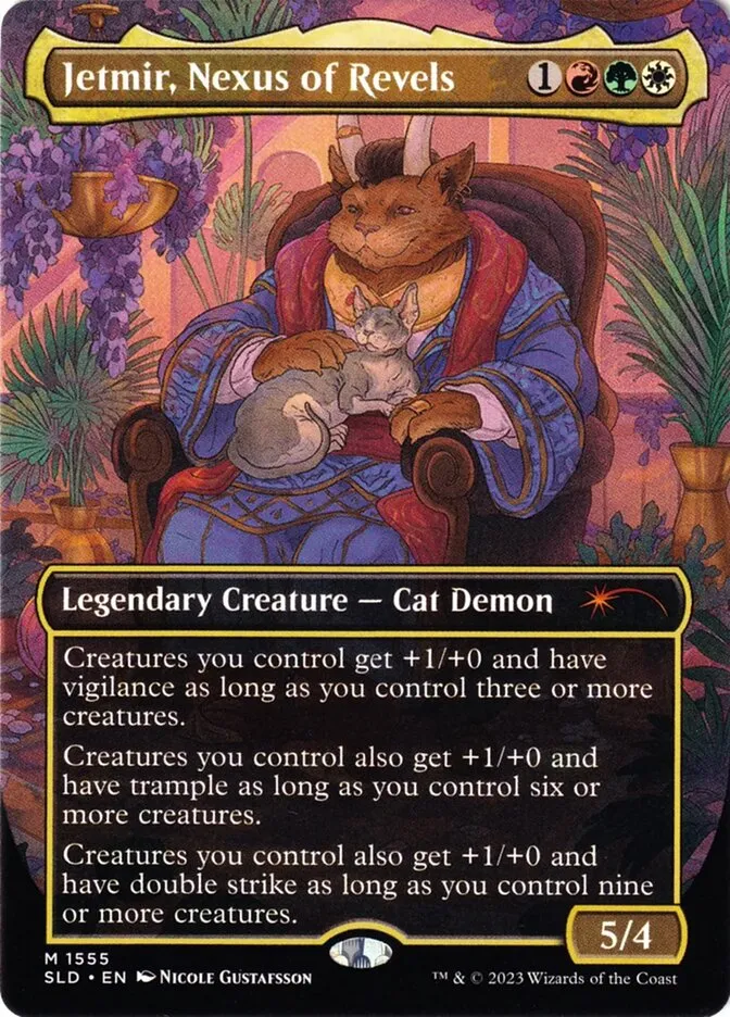 2019 Secret Lair Drop Jetmir, Nexus of Revels // Jetmir, Nexus of Revels [Thick Stock] mythic #1555 mythic card image