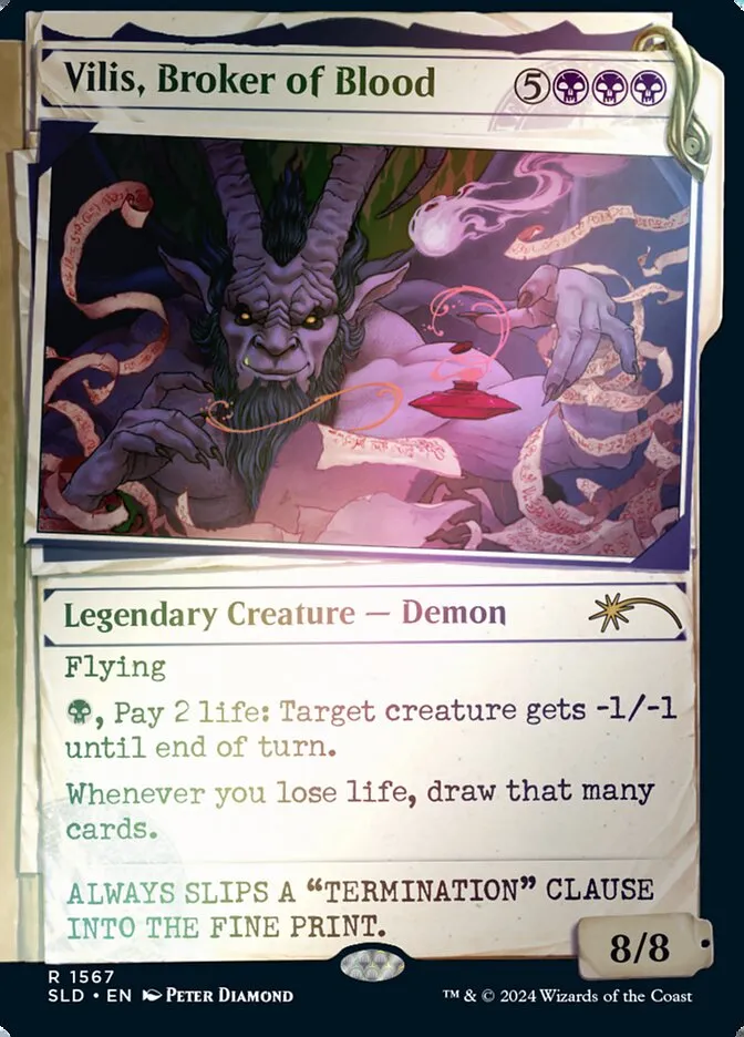 2019 Secret Lair Drop Vilis, Broker of Blood #1567★ rare card image