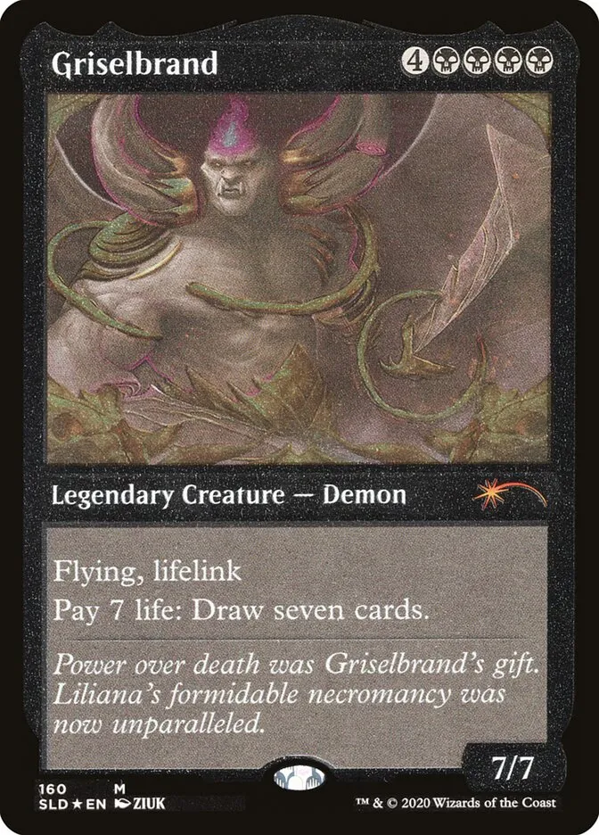 2019 Secret Lair Drop Griselbrand mythic #160 mythic card image