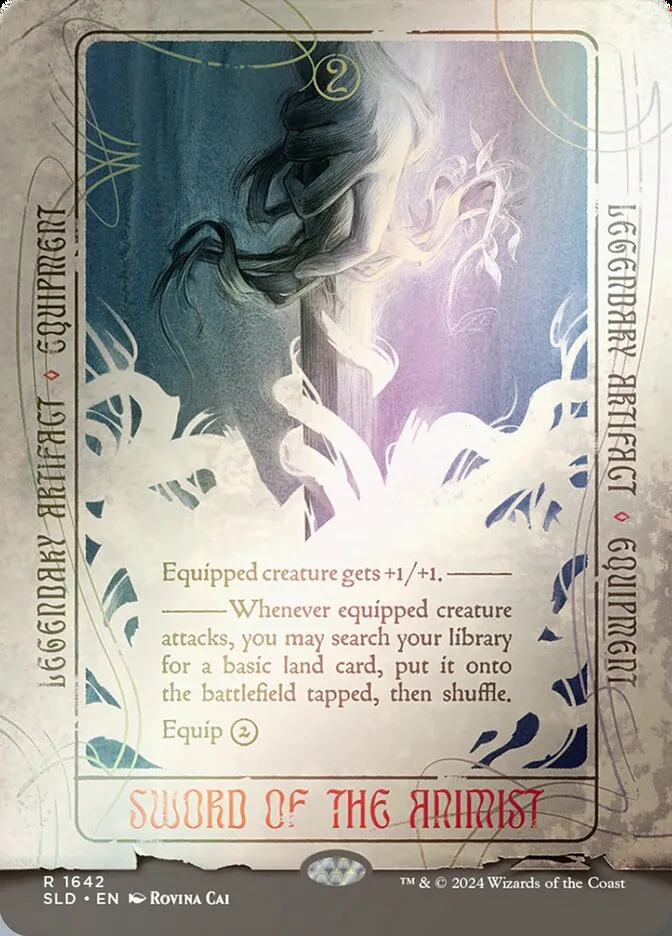 2019 Secret Lair Drop Sword of the Animist #1642★ rare card image