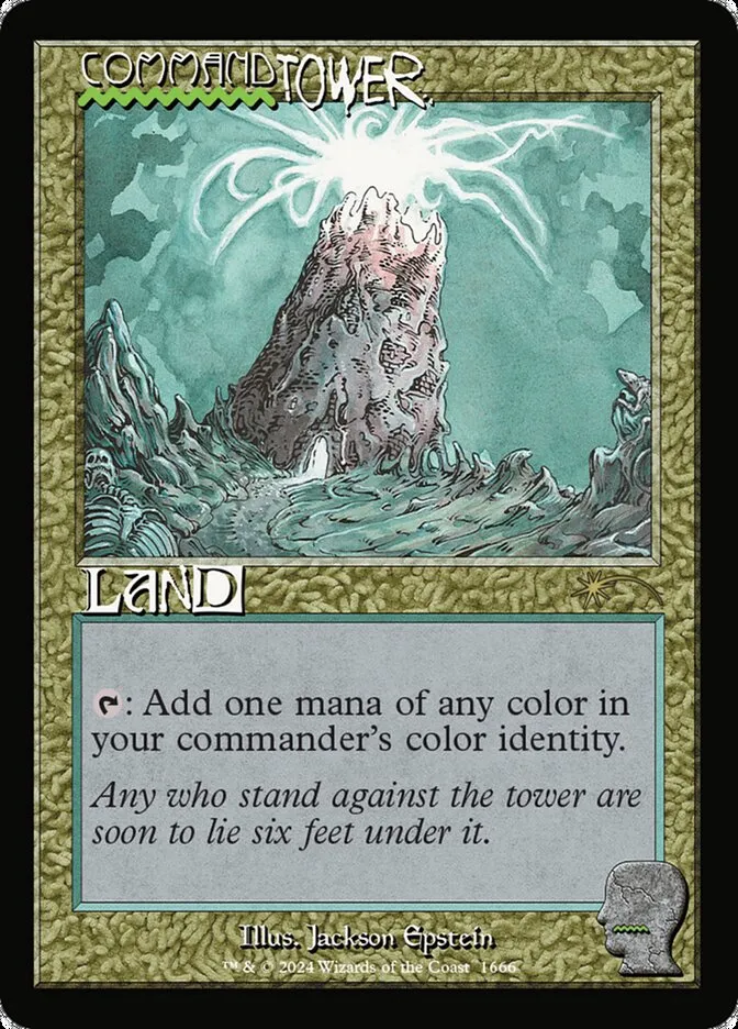 2019 Secret Lair Drop Command Tower rare #1666 rare card image