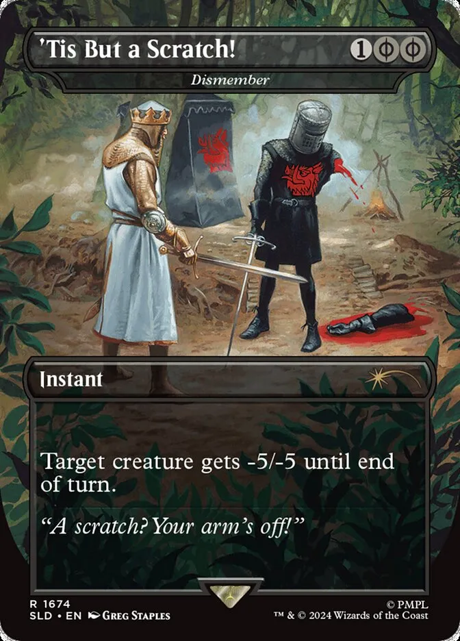 2019 Secret Lair Drop Dismember [Borderless Foil] rare #1674 rare card image